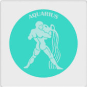 Aquarius, Zodiac Sign, Horoscope, Astrology Sticker (Voorkant)