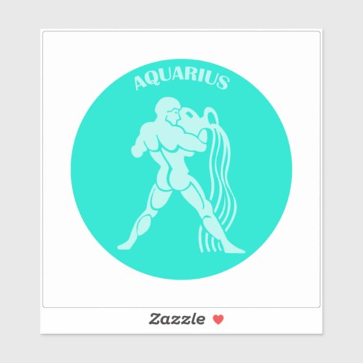 Aquarius, Zodiac Sign, Horoscope, Astrology Sticker (Vel)
