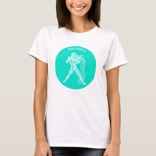 Aquarius, Zodiac Sign, Horoscope, Astrology T-shirt (Voorkant)