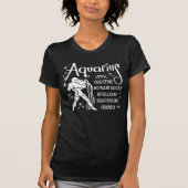 Aquarius Zodiac Sign Horoscope Personaliteitskenme T-shirt (Voorkant)