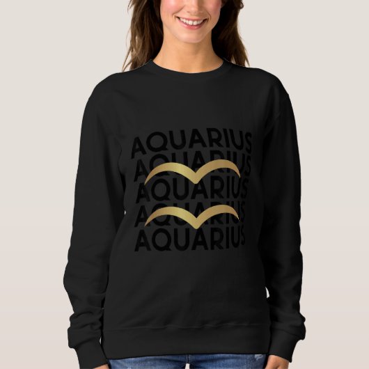 Aquarius Zodiac Sign Horoscope Symbol Astrological Trui (Voorkant)