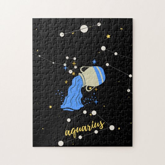 Aquarius Zodiac Sign in Space Legpuzzel (Verticaal)