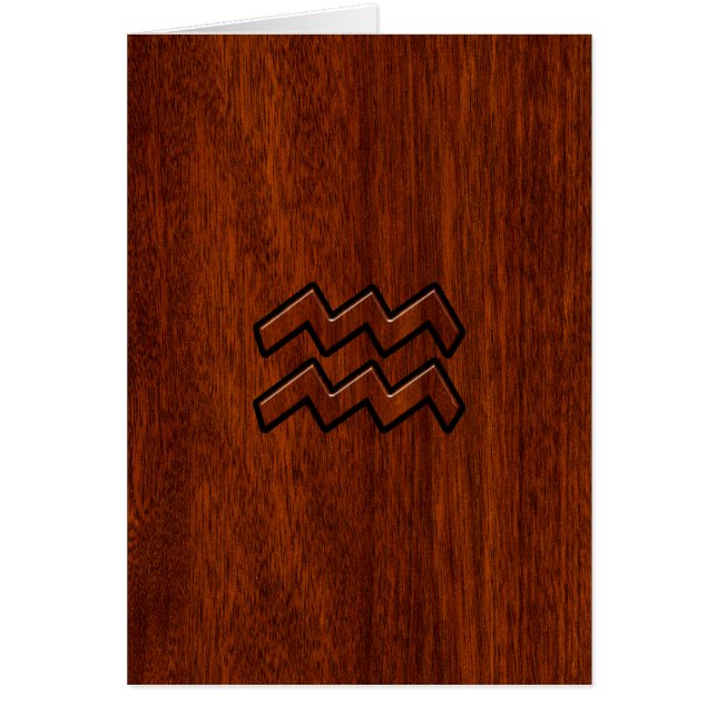 Aquarius Zodiac Sign Mahogany Style (Voorkant)