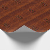 Aquarius Zodiac Sign Mahogany Style Cadeaupapier (Hoek)