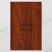 Aquarius Zodiac Sign Mahogany Style Flyer (Voorkant)