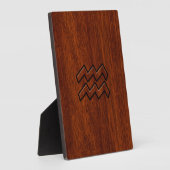 Aquarius Zodiac Sign Mahogany Style Fotoplaat (Zijkant)