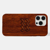 Aquarius Zodiac Sign Mahogany Style iPhone Hoesje (Achterkant horizontaal)