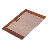 Aquarius Zodiac Sign Mahogany Style Notitieblok (Schuin)