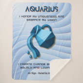 Aquarius Zodiac Sign Modern 3D Astrology Design Sherpa Deken (Voorkant)