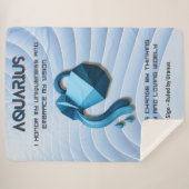 Aquarius Zodiac Sign Modern 3D Astrology Design Sherpa Deken (Voorkant (horizontaal))