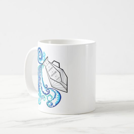 Aquarius Zodiac Sign Mok (Voorkant links)