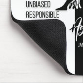 Aquarius Zodiac Sign Mousepad, zwart-wit Muismat (Hoek)