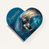 Aquarius Zodiac Sign Notitieboek (Voorkant)
