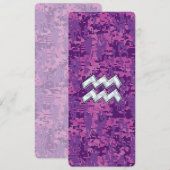Aquarius Zodiac Sign on fuchsia digital camo (Voorkant / Achterkant)