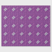 Aquarius Zodiac Sign on fuchsia digital camouflage Cadeaupapier (Vlak)