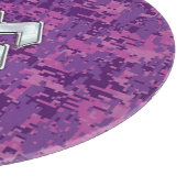 Aquarius Zodiac Sign on fuchsia digital camouflage Snijplank (Hoek)