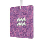 Aquarius Zodiac Sign on Pink Digital Camouflage Luchtverfrisser (Links)