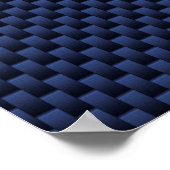 Aquarius Zodiac Sign on Royal Blue Carbon Fiber Poster (Hoek)