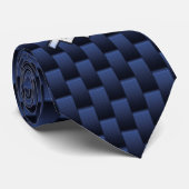 Aquarius Zodiac Sign on Royal Blue Carbon Fiber Stropdas (Opgerold)