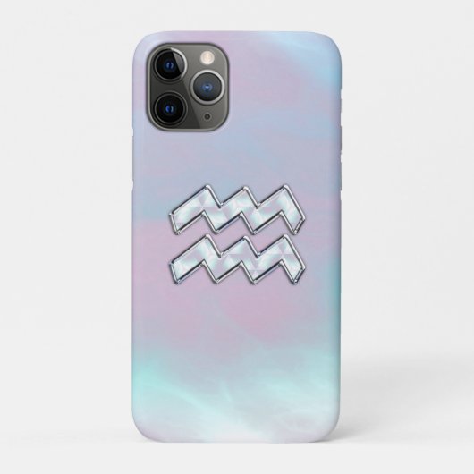 Aquarius Zodiac Sign Pastels Moeder van het pareld Case-Mate iPhone Case (Achterkant)