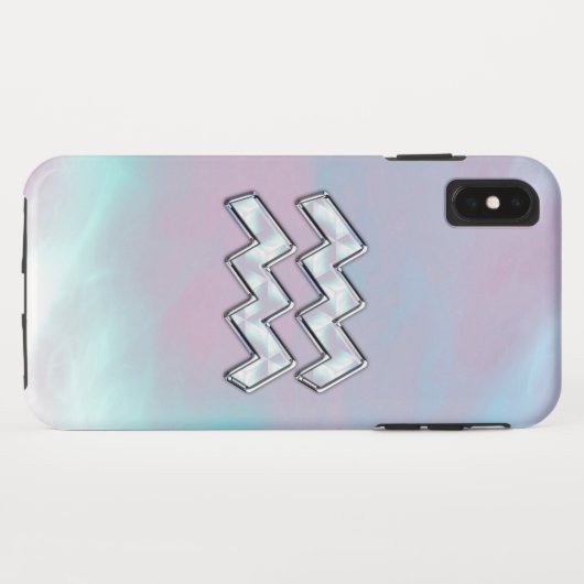 Aquarius Zodiac Sign Pastels Moeder van het pareld Case-Mate iPhone Case (Achterkant (horizontaal))