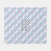 Aquarius Zodiac Sign Pastels Moeder van het pareld Fleece Deken (Voorkant (Horizontaal))