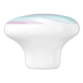 Aquarius Zodiac Sign Pastels Moeder van het pareld Keramische Knop (Zijkant)