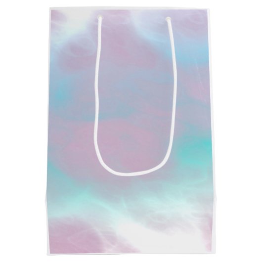 Aquarius Zodiac Sign Pastels Moeder van het pareld Medium Cadeauzakje (Achterkant)