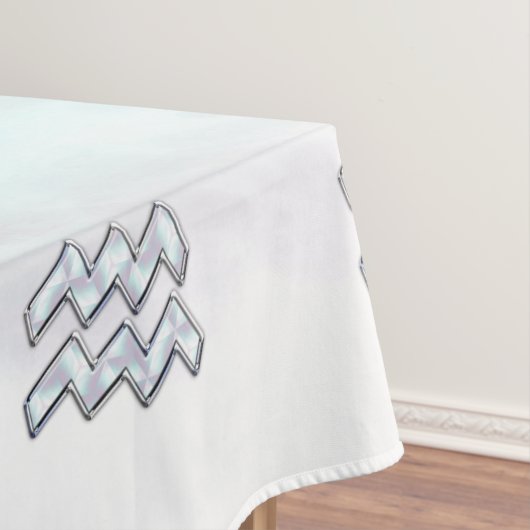 Aquarius Zodiac Sign Pastels Moeder van het pareld Tafelkleed (Voorbeeld)
