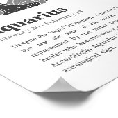 Aquarius Zodiac Sign poster (Hoek)