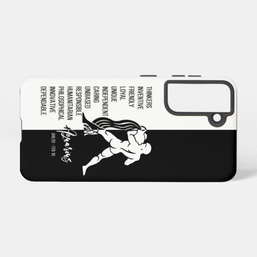 Aquarius Zodiac Sign Samsung Galaxy Hoesje (Achterkant horizontaal)