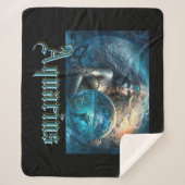 Aquarius Zodiac Sign Sherpa Deken (Voorkant)