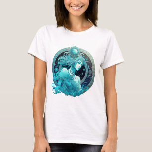Aquarius Zodiac Sign Sublimation Design, Aquarius T-shirt