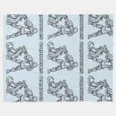 Aquarius Zodiac Sign (Transparant) Fleece Deken (Voorkant (Horizontaal))