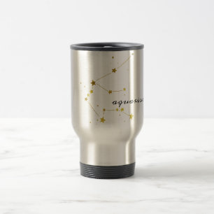 Aquarius Zodiac Sign Travel Coffee Mug Reisbeker