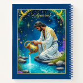 Aquarius Zodiac Sign Under a Starry Sky Journal Notitieboek (Achterkant)