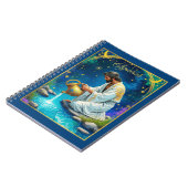 Aquarius Zodiac Sign Under a Starry Sky Notitieboek (Linkerzijde)