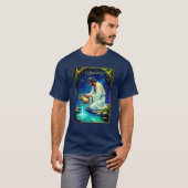 Aquarius Zodiac Sign Under a Starry Sky T-shirt (Voorkant volledig)