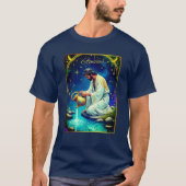 Aquarius Zodiac Sign Under a Starry Sky T-shirt (Voorkant)