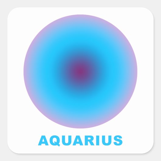 Aquarius Zodiac Sign Vierkante Sticker (Voorkant)