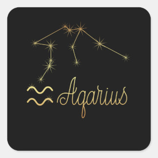 Aquarius Zodiac Sign Vierkante Sticker
