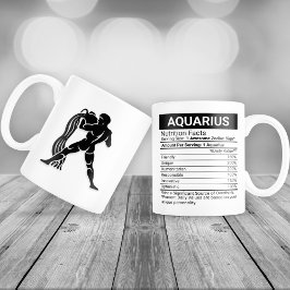 Aquarius Zodiac Sign with Nutrition Facts Grote Koffiekop