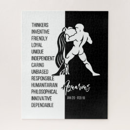 Aquarius Zodiac Sign., zwart-wit Legpuzzel