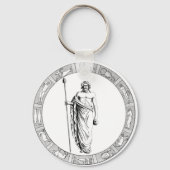 Aquarius Zodiac Sleutelhanger (Voorkant)