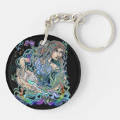 Aquarius Zodiac Sleutelhanger (Achterkant)
