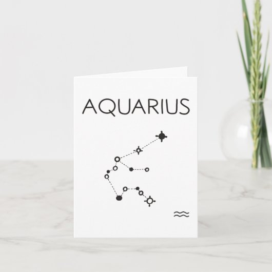 AQUARIUS zodiac star constellatie blanco kaart (Voorkant)