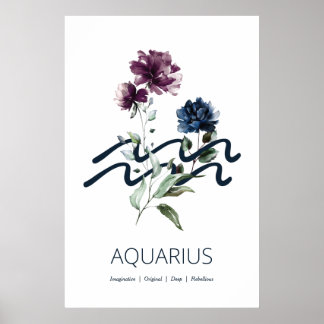 Aquarius Zodiac Star Sign Art Print