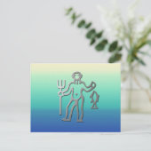 Aquarius Zodiac Star Sign in Light Silver Briefkaart (Staand voorkant)