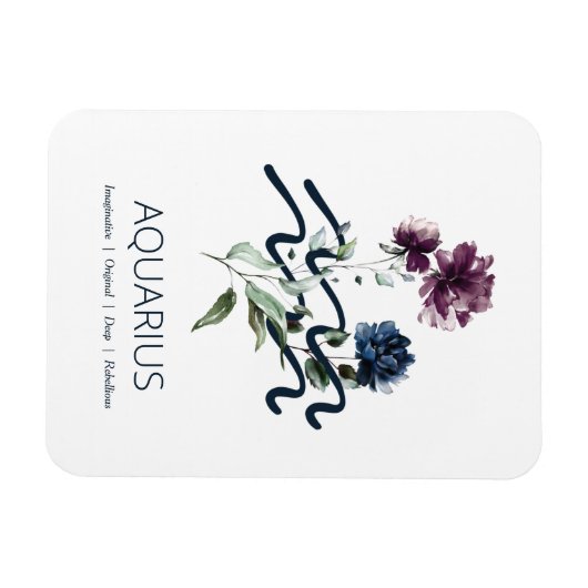 Aquarius Zodiac Star Sign Magneet (Horizontaal)