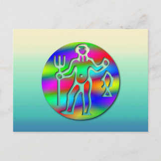 Aquarius Zodiac Star Sign Rainbow Briefkaart